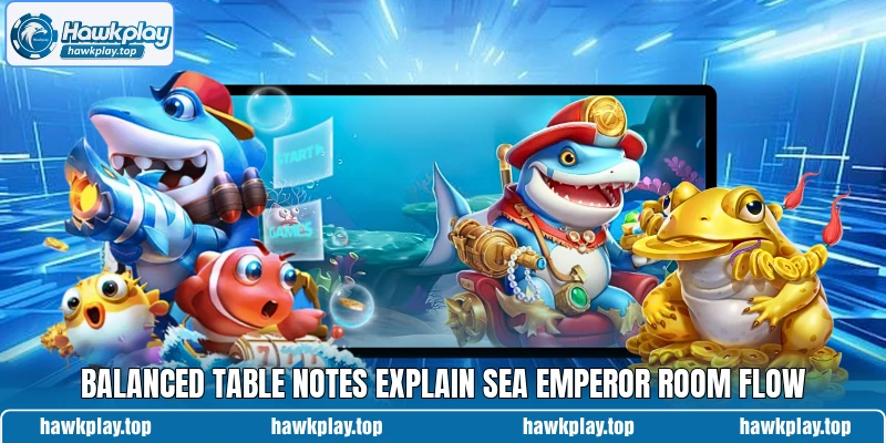 Balanced table notes explain Sea Emperor room flow