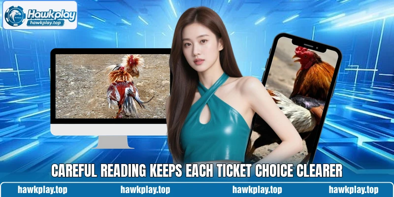 Careful reading keeps each ticket choice clearer Careful reading keeps each ticket choice clearer
