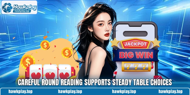 Careful round reading supports steady table choices Careful round reading supports steady table choices