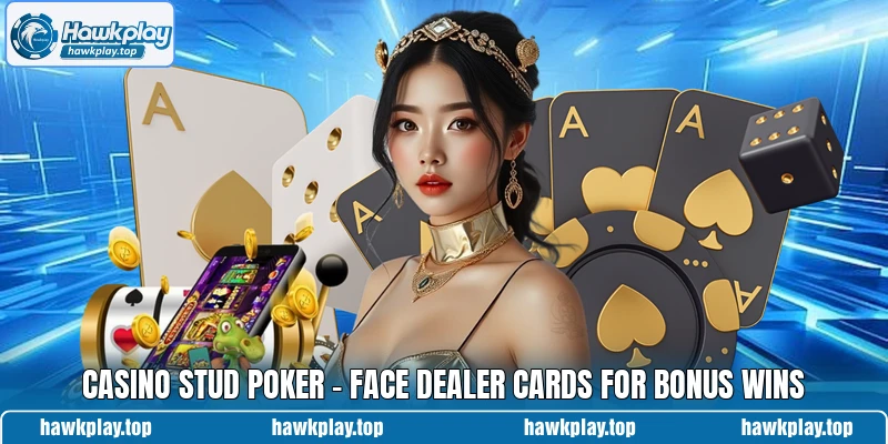 Casino Stud Poker - Face Dealer Cards For Bonus Wins