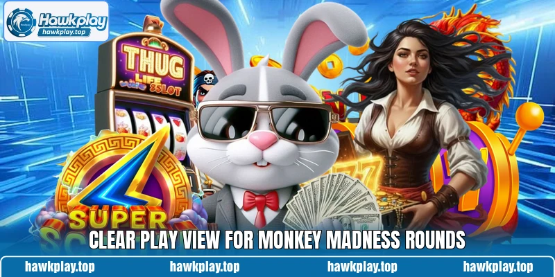 Clear play view for Monkey Madness rounds