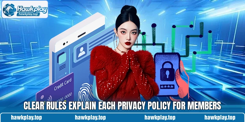 Clear rules explain each privacy policy for members Clear rules explain each privacy policy for members