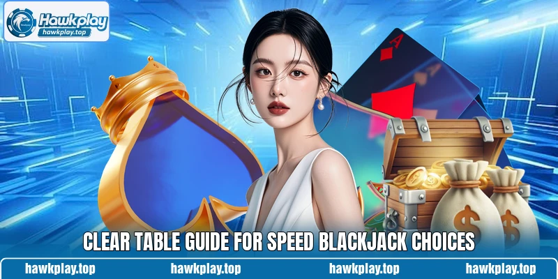 Clear table guide for Speed Blackjack choices Clear table guide for Speed Blackjack choices