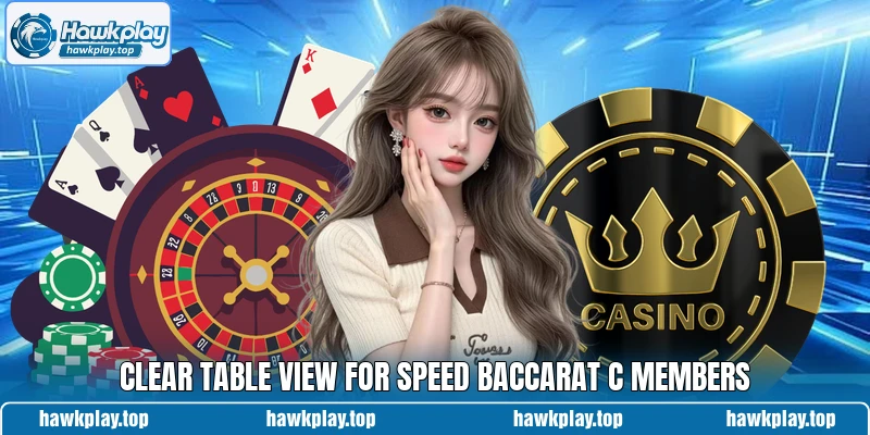 Clear table view for Speed Baccarat C members Clear table view for Speed Baccarat C members