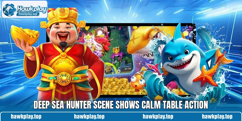 Deep Sea Hunter scene shows calm table action