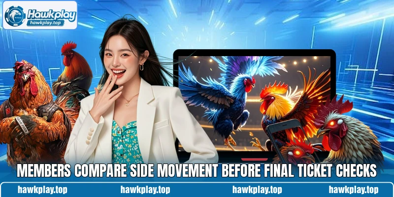 Members compare side movement before final ticket checks Members compare side movement before final ticket checks