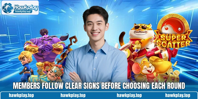 Members follow clear signs before choosing each round