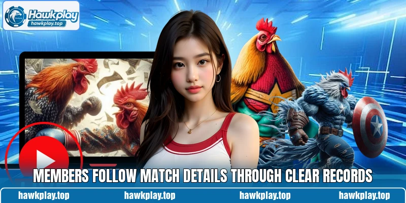 Members follow match details through clear records