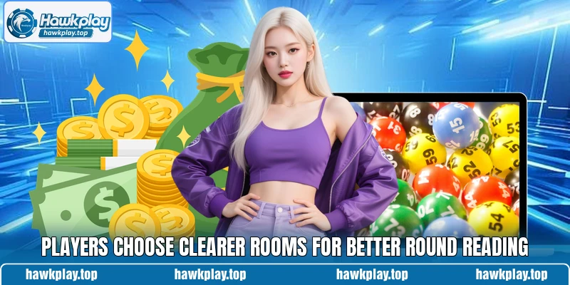 Players choose clearer rooms for better round reading Players choose clearer rooms for better round reading