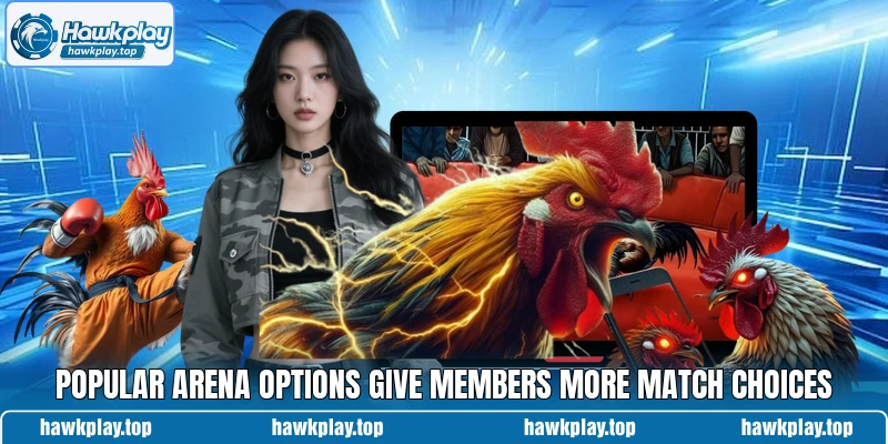 Popular arena options give members more match choices