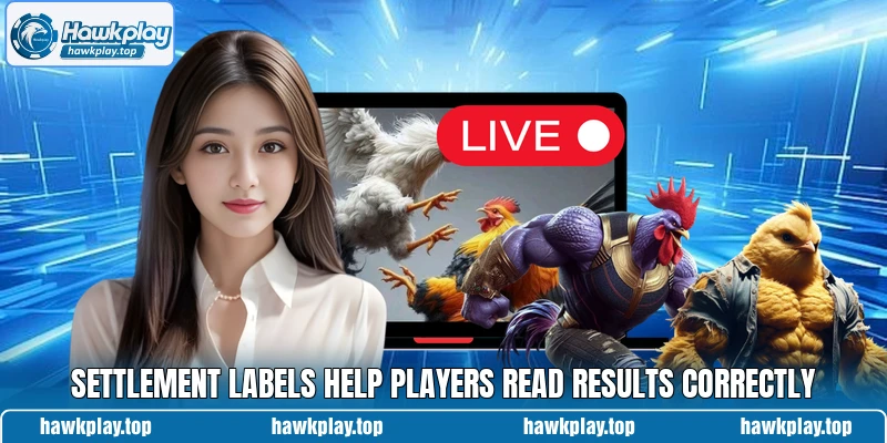 Settlement labels help players read results correctly Settlement labels help players read results correctly