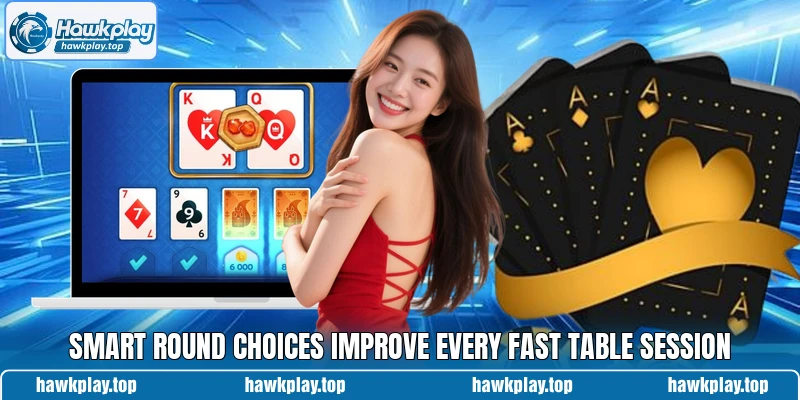 Smart round choices improve every fast table session Smart round choices improve every fast table session